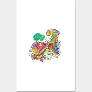 A - an illuminated letter Posters and Art